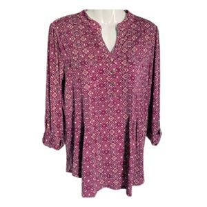 Dressbarn multicolor popovers long blouse (M)